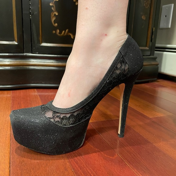 Black platform stilettos - Picture 5 of 11